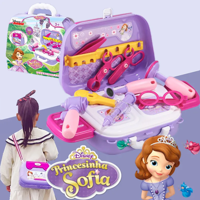 New Disney Sofia The First Toys Girls Dressing Make Up Doctor Tools Bag Princess Makeup Toys Kid Beauty Simulation Table Fashion