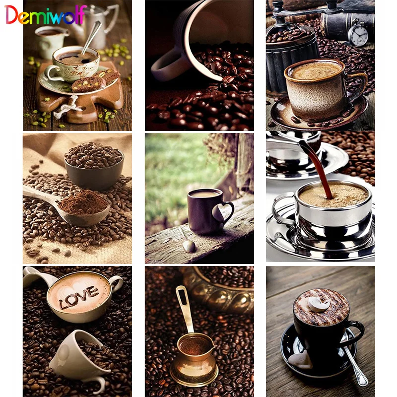 5d алмазная картина полная дрель квадратная кофейная для напитков Ever Moment Алмазная