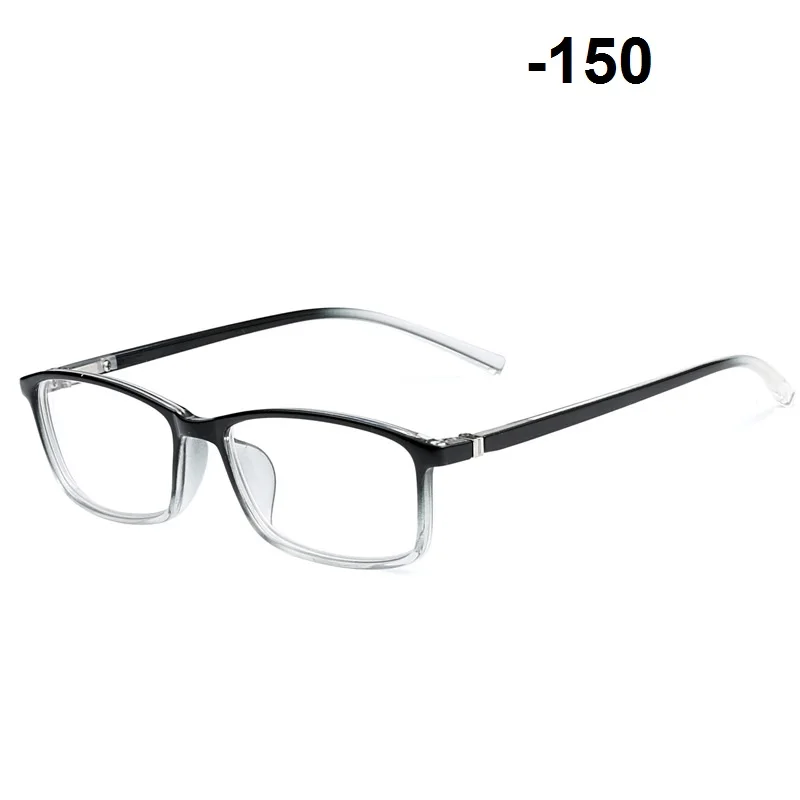 Vazrobe очки для близорукости для мужчин и женщин TR90 минус-100 до-600 рецептурная оптика линзы очки мужские женские готовые очки - Цвет оправы: multi myopia 150