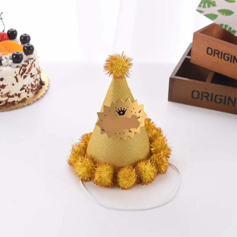 3 шт День рождения/шапочки для рождественской вечеринки золотые волосы шарик
