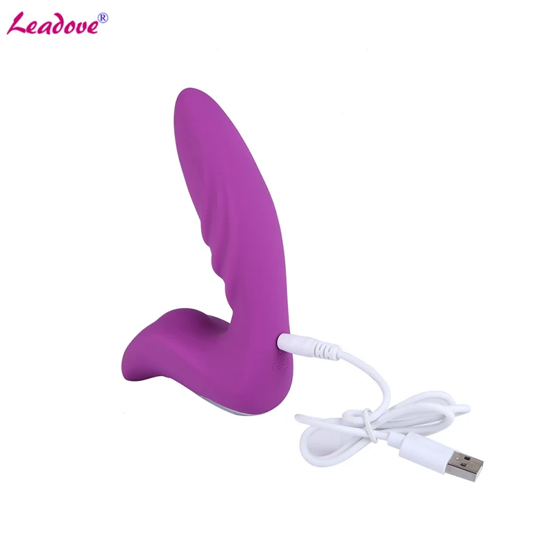 12 Скоростей USB Анальная пробка вибратор вращающийся массажер простаты