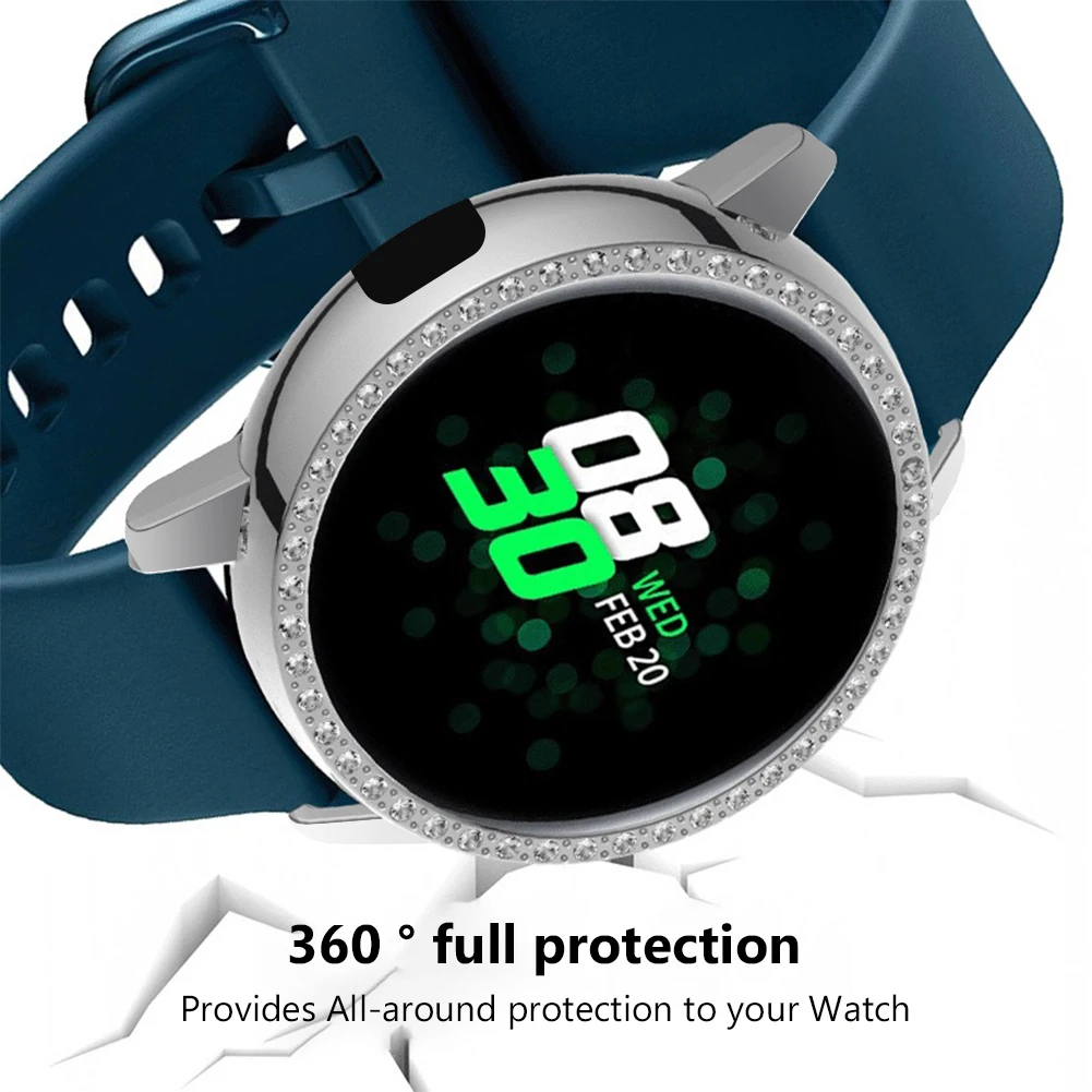 Модный блестящий тонкий чехол-бампер из поликарбоната со стразами для Samsung Galaxy