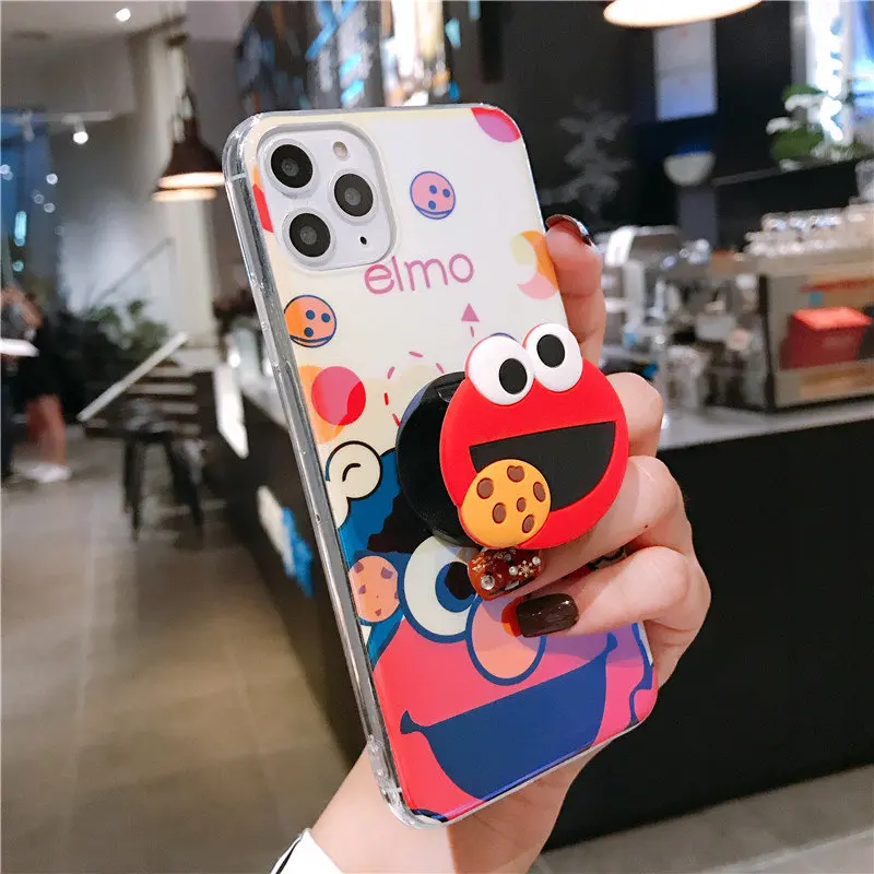 Милый чехол Elmo с изображением печенья и монстров для iphone 12 11 7 8 Puls X XR XS Max футляр