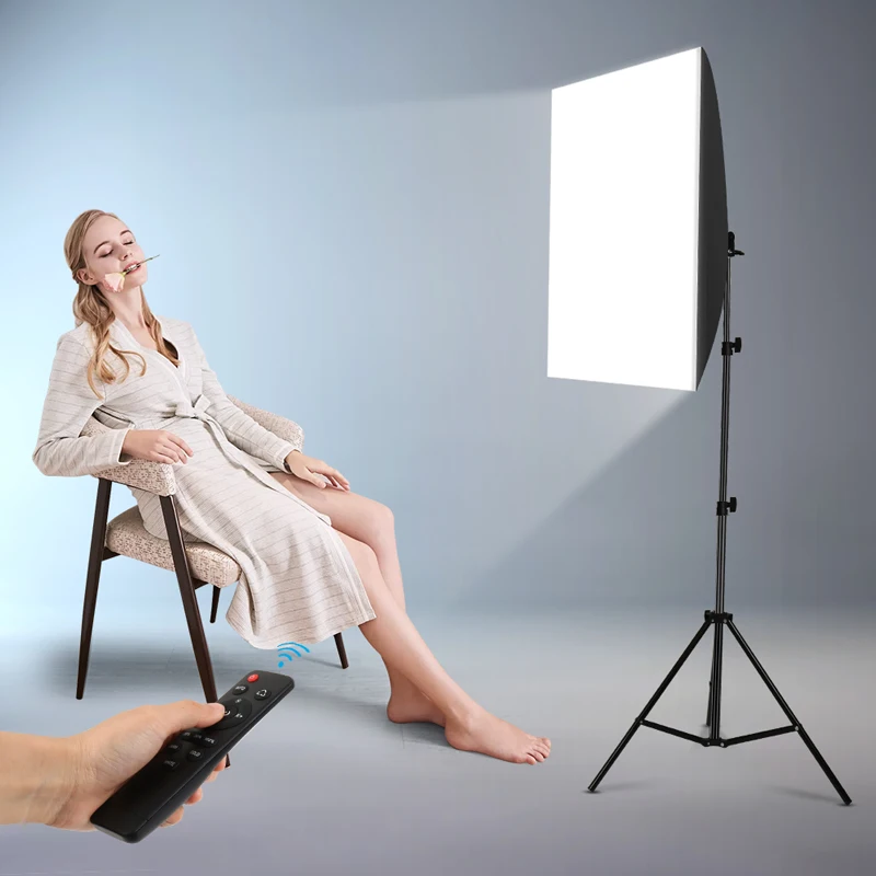 1 шт. светодиодный светильник с регулируемой яркостью для фотосъемки подставкой