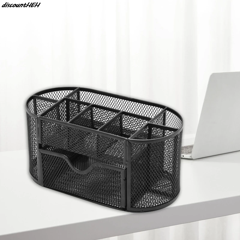 

Metal Penalty Organizer Mesh Desk Organizer Table 9 Grids Design Storage Box Drawer Pencil Pen Holder For Neatening Tools