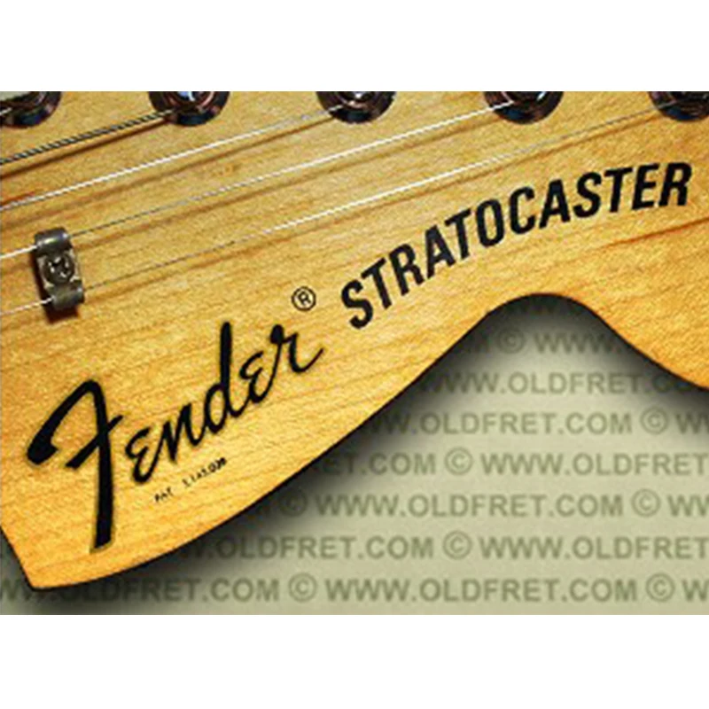 Fender ST guitar head logo water transfer sticker