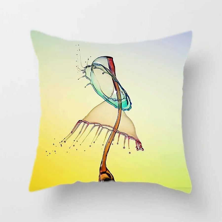 Абстрактная водная искусственная наволочка из полиэстера декоративная для