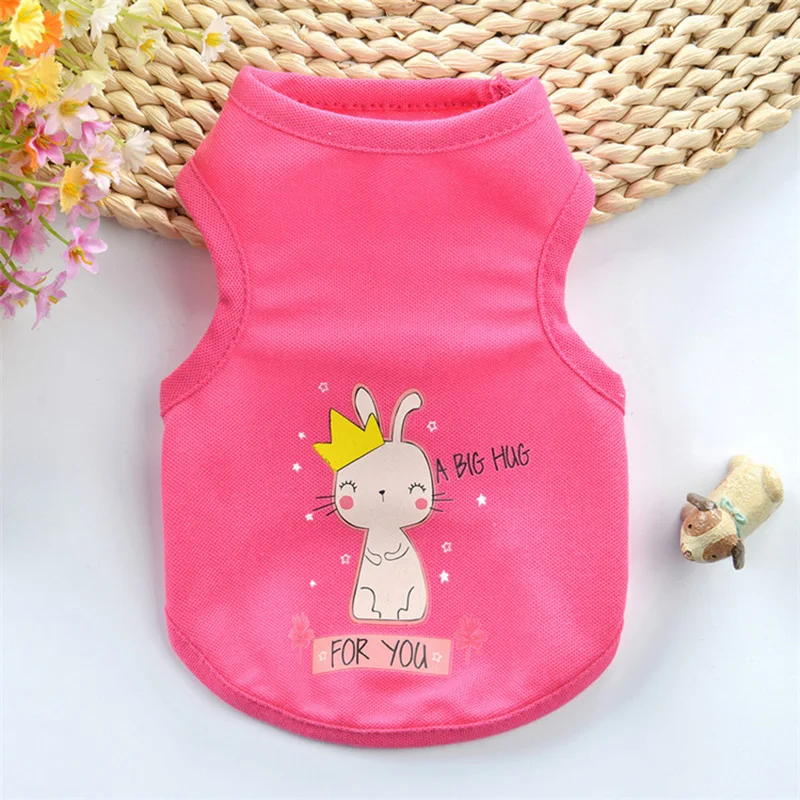 Летняя футболка с мультяшным принтом животных костюм для собак новинка 2020 жилет
