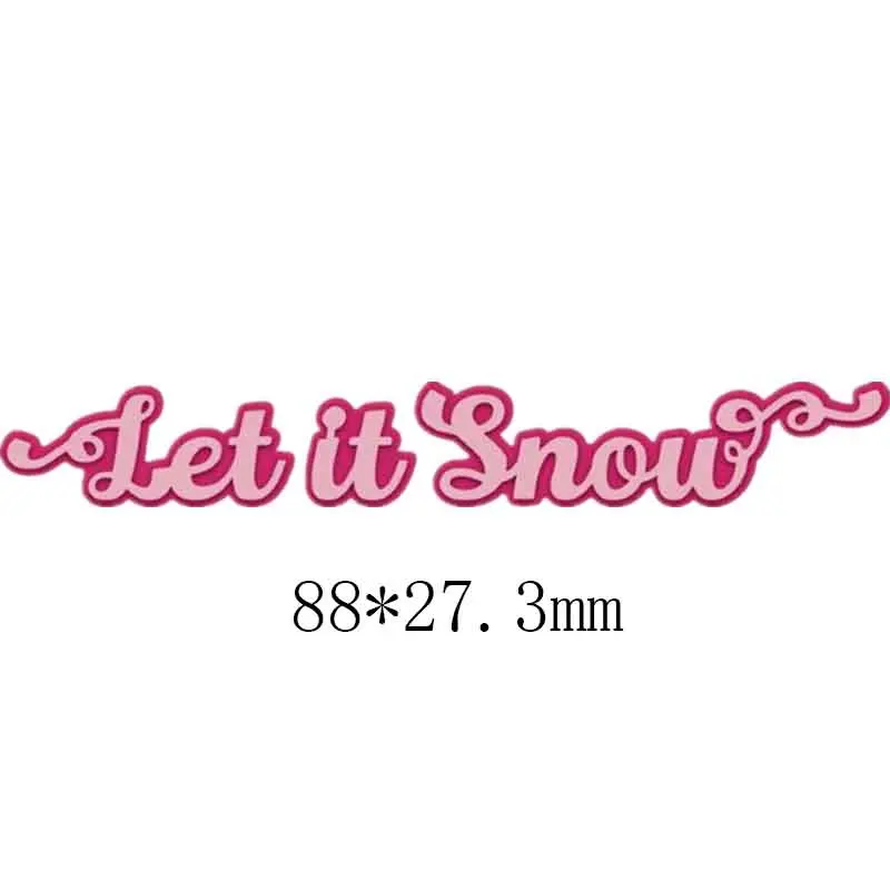 Picture 2 Merry Christmas Sending Greetings Let It Snow Phrases Metal Cutting Dies Stencil for DIY Scrapbooking Paper Cards Craft New - Цвет: Picture 2