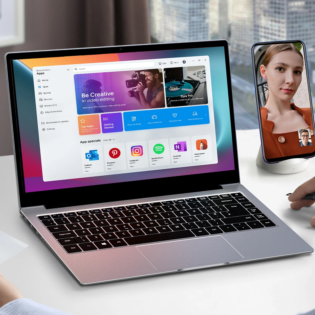 Ноутбук Blackview 14 дюймов Acebook 1 Windows 10 ноутбуки Intel Gemini Lake N4120 128 Гб SSD ПК для студентов