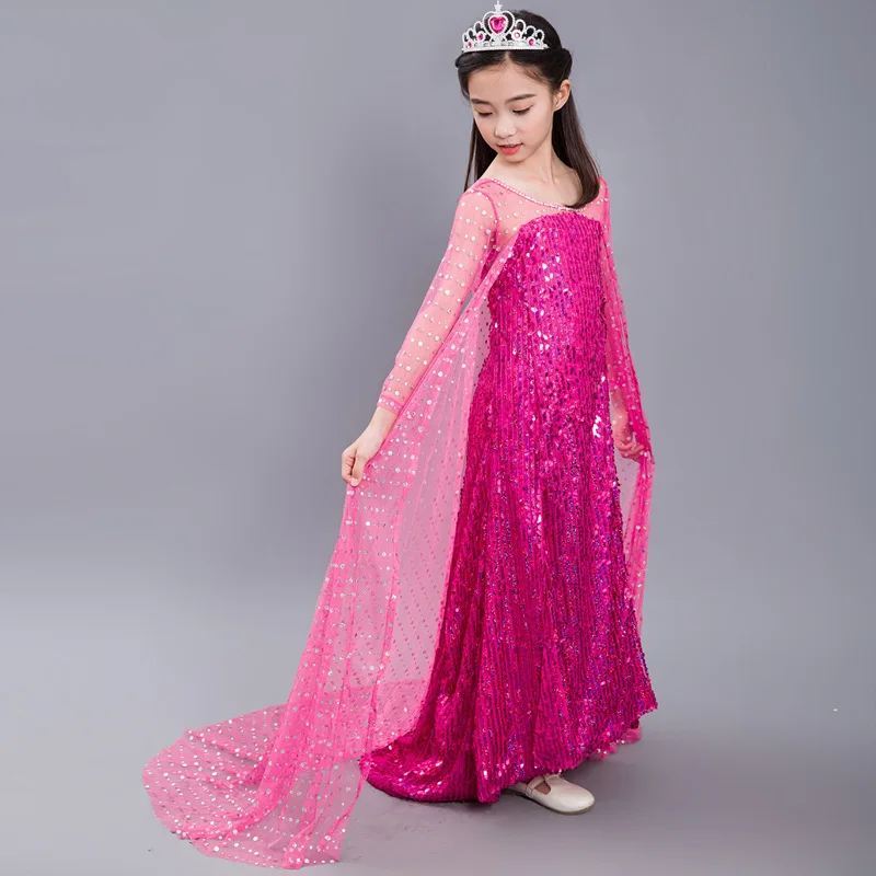 Платье Эльзы для девочек Детский костюм косплея 2 Elza детское необычное платье