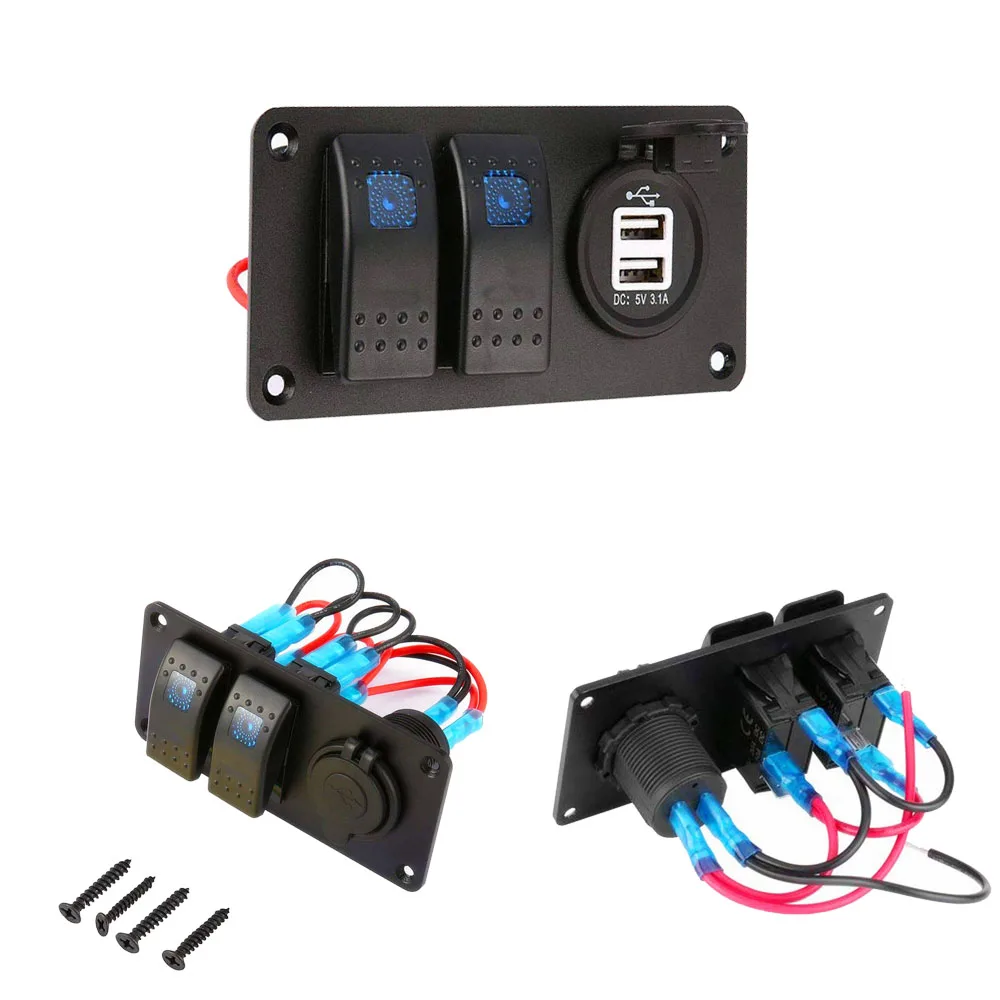 2 группы переключателей панель для лодки яхты морской мотоцикл грузовик