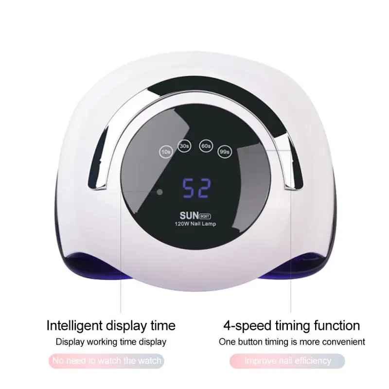 Белая УФ светодиодная лампа для сушки ногтей 120 Вт всех гелей сушилка с 36