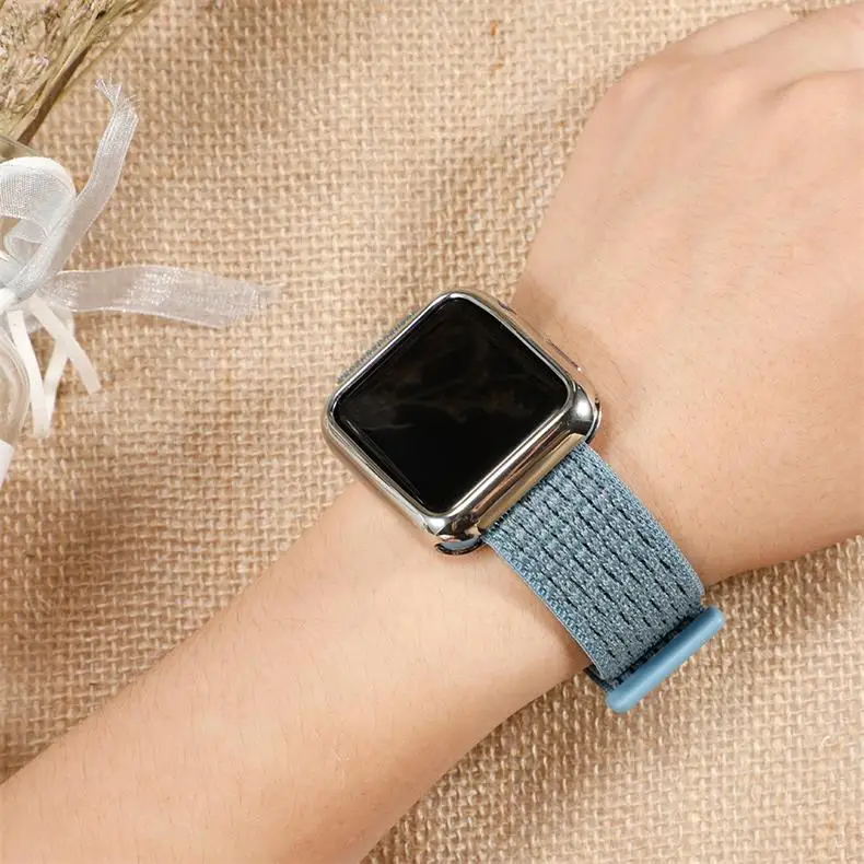 Чехол+ ремешок для apple watch 4 Band 44 мм correa apple watch 42 мм 38 мм 40 мм iwatch series 5 4 3 нейлоновый браслет pulseira
