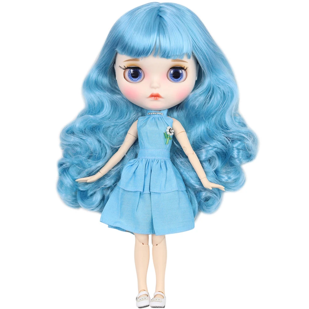 Кукла Blyth от ICY DBS с белой кожей для суставов матовым лицом и бровями голубыми