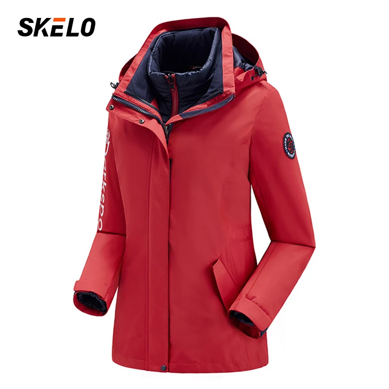 Уличная Женская лыжная куртка 3 в 1 водонепроницаемая зимняя ветрозащитное
