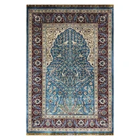 tree of life silk rug hand knotted tapestry small rug decoration wall 1 5x2