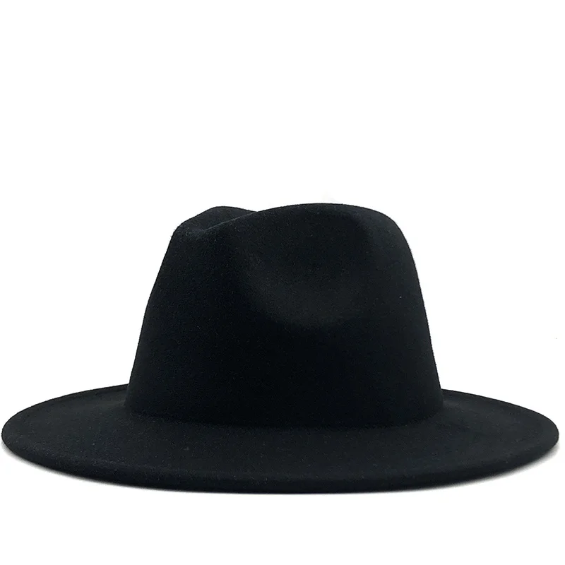 Шляпа-федора Женская/Мужская шерстяная элегантная Панама с кожаной лентой