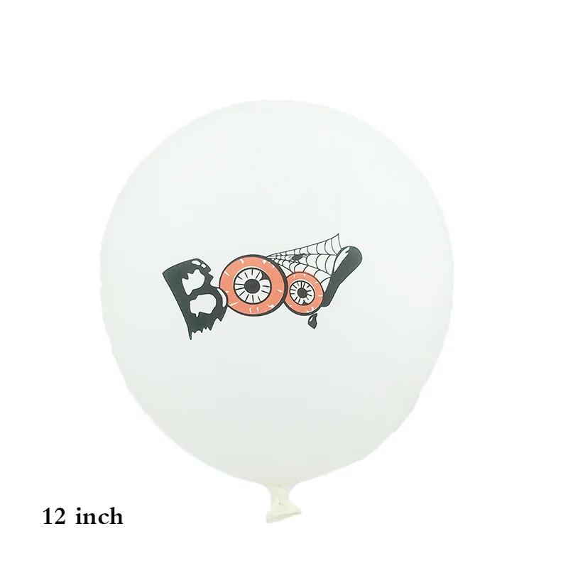 

10pcs 12 Inch Happy Halloween Latex Balloons Orange Boo Birthday Party Decorations Kids Toys Helium Globos Terror Theme Balls