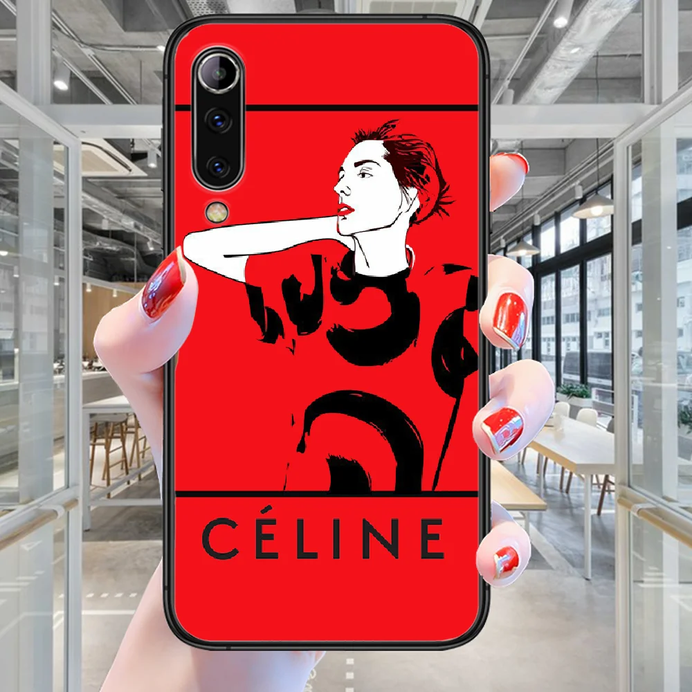 

Luxury Paris Fashion Brand Phone Case For Xiaomi Mi Note 10 A3 9 MAX 3 A2 8 9 Lite Pro Ultra black Bumper Painting Funda Tpu