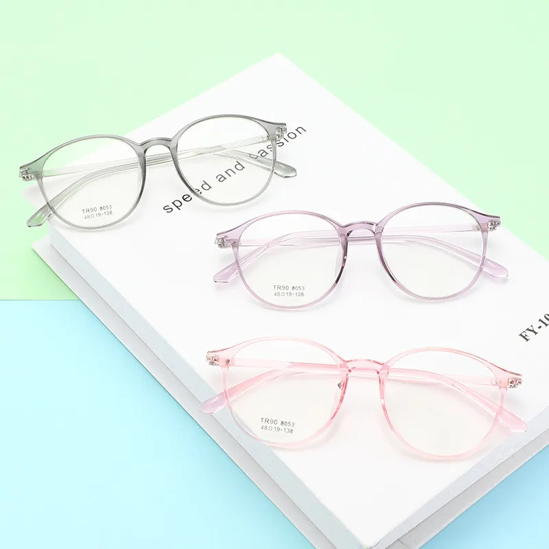 Ацетат унисекс твердые гибкие прозрачные линзы оправа женские очки по рецепту