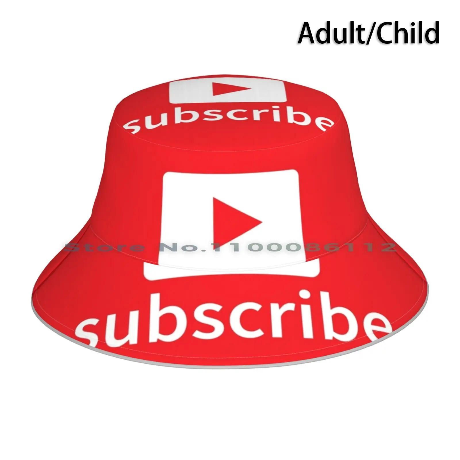 

Subscribe Bucket Hat Sun Cap Subscribe Channel Vloging Videos Vloger Youtuber Play Red Color Foldable Outdoor Fisherman Hat