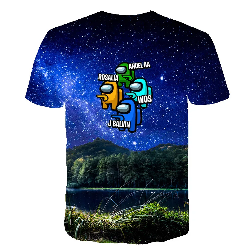 

Boys Game Among We Tshirt Kids Funny Cartoon t-shirt for Girls Child Galaxy T-Shirt 2021 Children Clothing Casual Tops 4T-14T