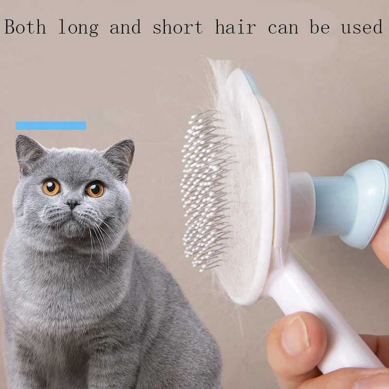 

Comb For Pets Efficient Self Cleaning Slicker Pet Grooming Brush For Small Large Dogs Cats Comfortable Safe Anti-slip