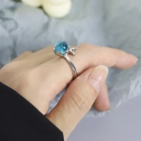 japan and south korea cold wind elegant mermaid foam ring female opening niche design mermaid index finger tail ring jewelry