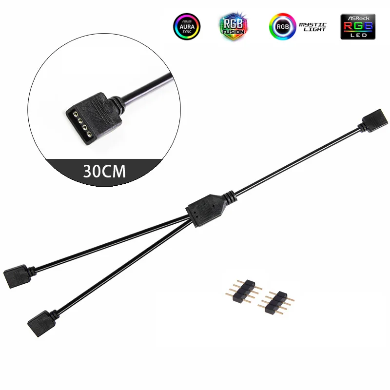 Материнская плата AURA RGB Интерфейс 12 V/5 V прибор приемно-D-RGB синхронизации концентратор передачи мм, удлиняющий кабель, для ASUS GIGABYTE MSI