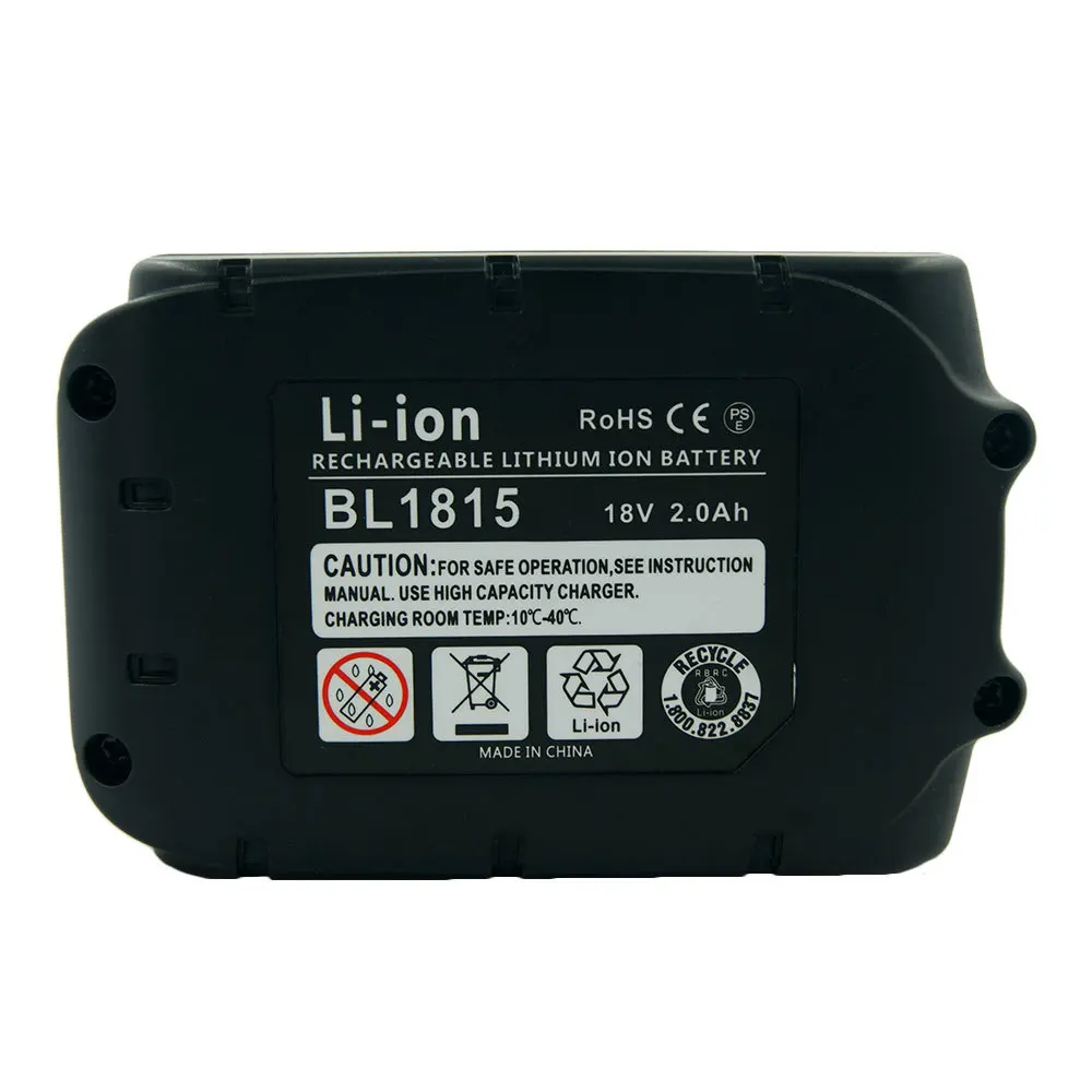 1 новая замена для Makita BL1815 18 в 2.0AH литиевая аккумуляторная батарея для BL1830 BL1840 BL1845 LXT400 194230-4