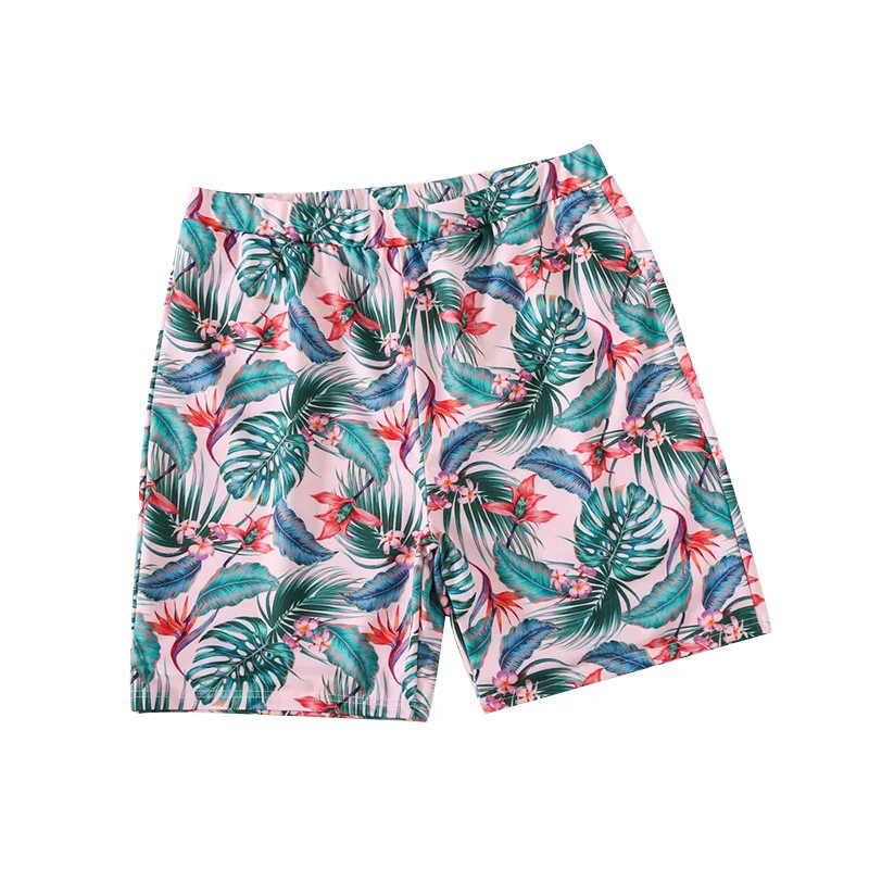 Купальник бикини для родителей и детей комплект плавания с листьями лотоса