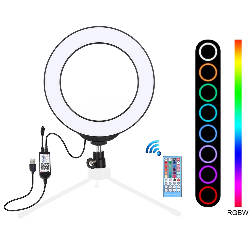 Light de Led com Regulação de ré Configurável com Usb Lâmpada para Fotografia Remoto para Viver Ring Venda Quente Tripé Controle Luz