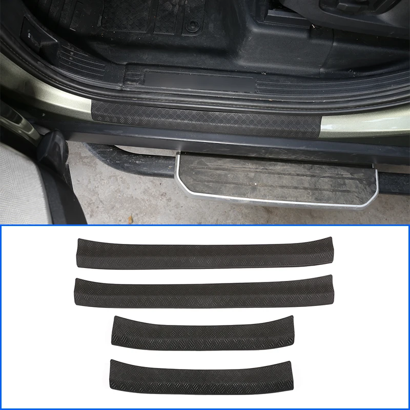 

ST Car Outer Door Sill Guard Scuff Threshold Protection Plate Trim,ABS Black,for Land Rover Defender 110 2020-2021 Accessories