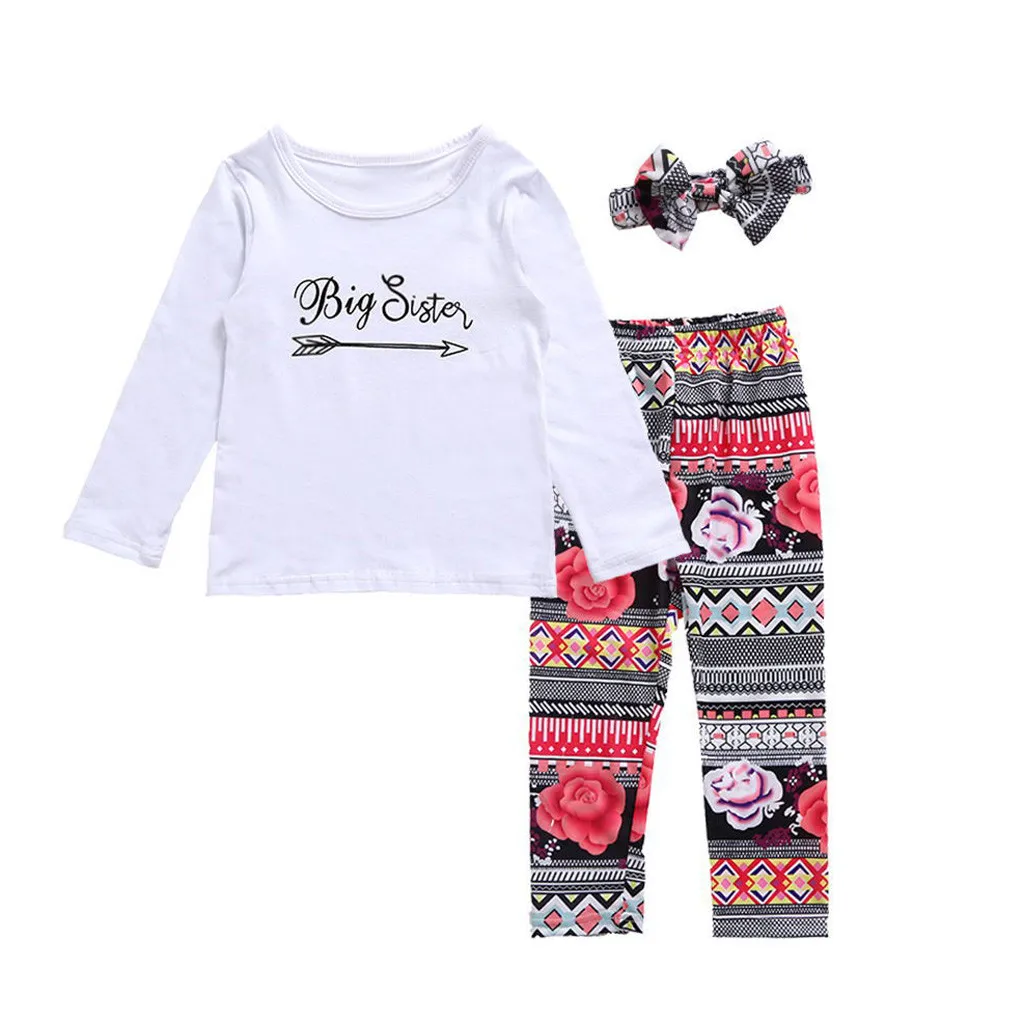 Детская футболка с длинным рукавом и буквенным принтом для маленьких девочек +