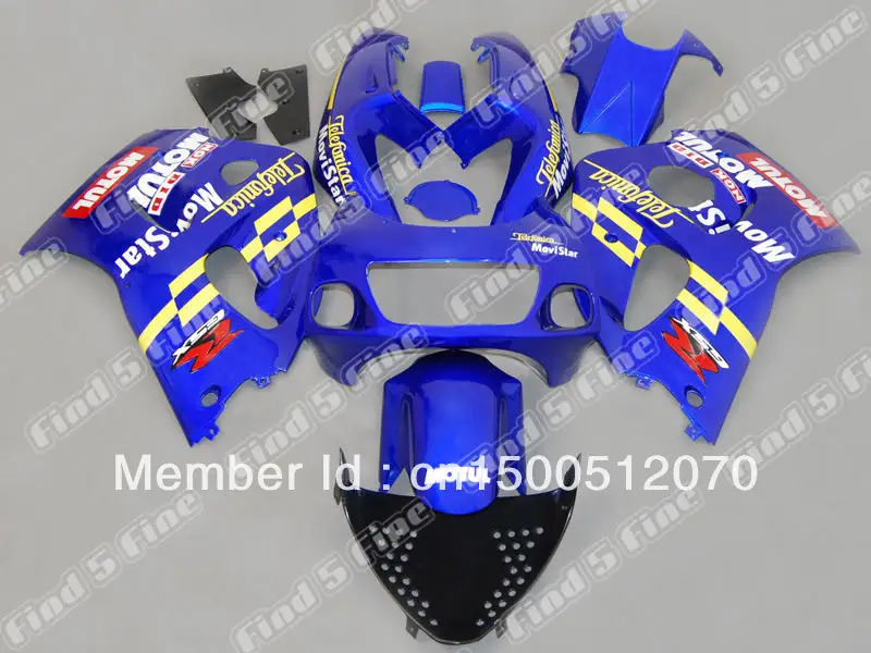 

blue yellow black for GSXR600 GSXR750 96 97 98 99 00 GSX-R600 GSX-R750 96-00 GSXR 600 750 1996 1997 1998 1999 2000 ABS bodywork