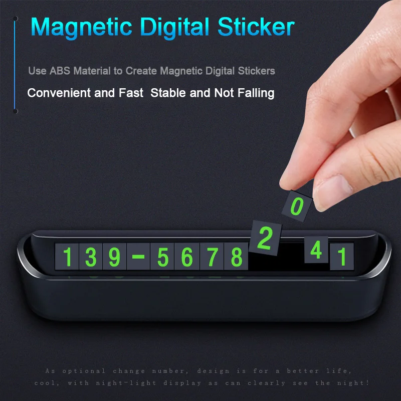 

Car Park Stop Automobile Accessories Car Temporary Parking Card Phone Number Card Plate Telephone Number Car-styling 13x2.5cm