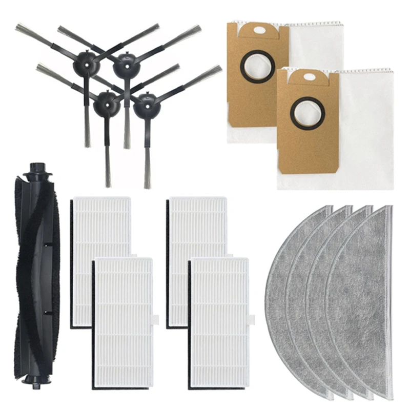 

Main Brush Dust Bag Mop Cloth Side Brush HEPA Filter Screen Spare Parts Kit for Lydsto R1 Robot Vacuum Cleaner