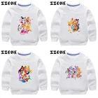 Новинка, весенне-осенние свитшоты для маленьких девочек, смешные детские толстовки с изображением Феи Винкс-бабочки, детский пуловер, топы, одежда для мальчиков