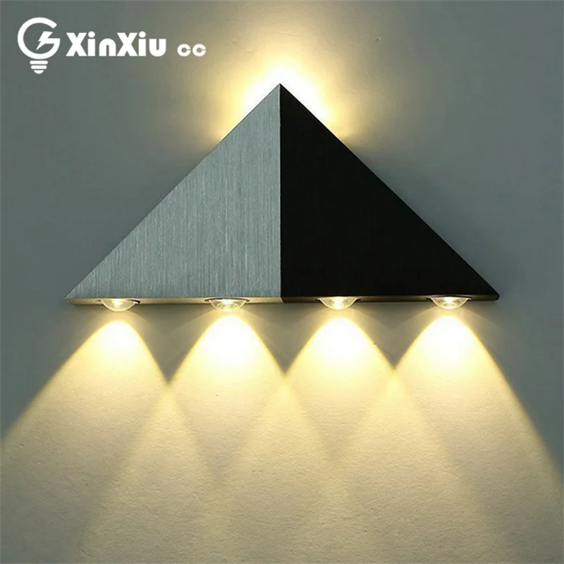 

Алюминиевая треугольная светодиодная настенная лампа, 5 Вт, 85-265 В переменного тока светодиодный светодиодное настенное бра светильник и ул...