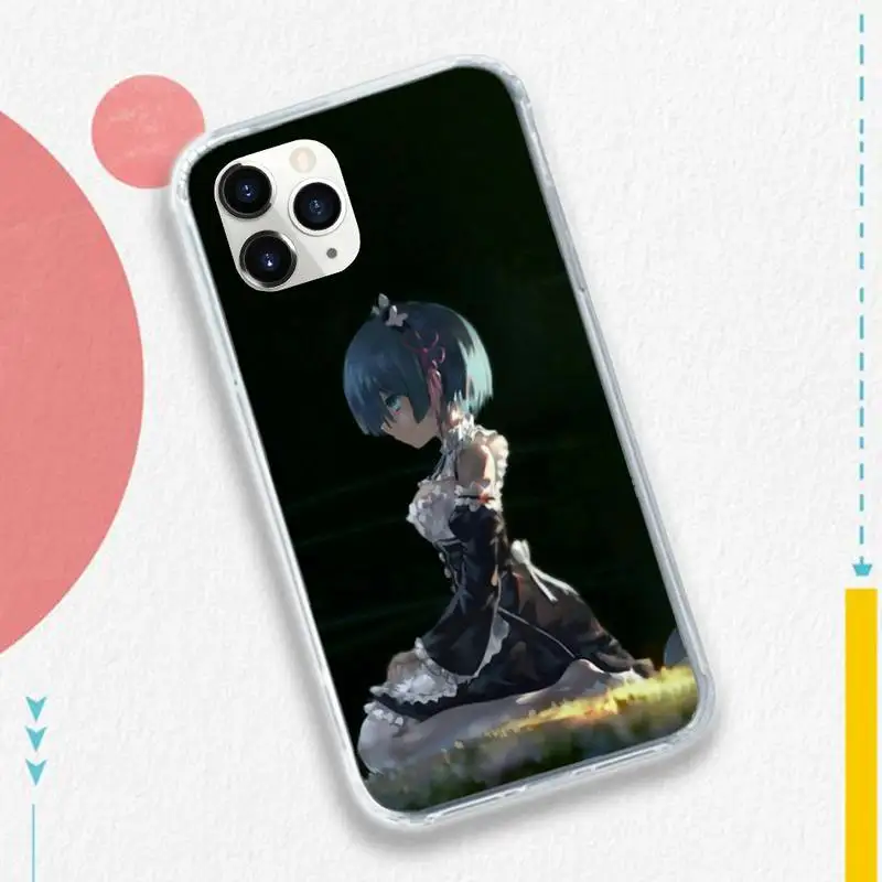 

Re Zero Rem Japan anime Phone Case for iPhone 11 12 mini pro XS MAX 8 7 6 6S Plus X 5S SE 2020 XR