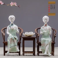 ceramic character home new room decoration new chinese style creative ladies classical beauty in living room