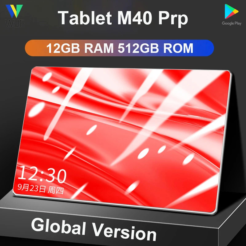 

Tablets 12GB RAM 512GB ROM M40 Pro 10.1'' Tablet 1920x1200 Octa Core Android 10 Tablet Android 5G Network Dual Wifi Tablette PC