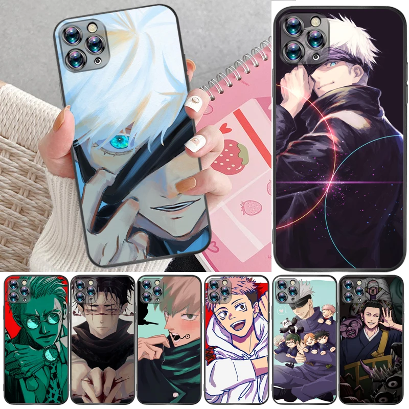 

Jujutsu Kaisen Satoru Gojo Yuji Itadori Fushiguro Megumi Sukuna Phone Case For iPhone X XR XS MAX Soft TPU Cases Carcasa Coque