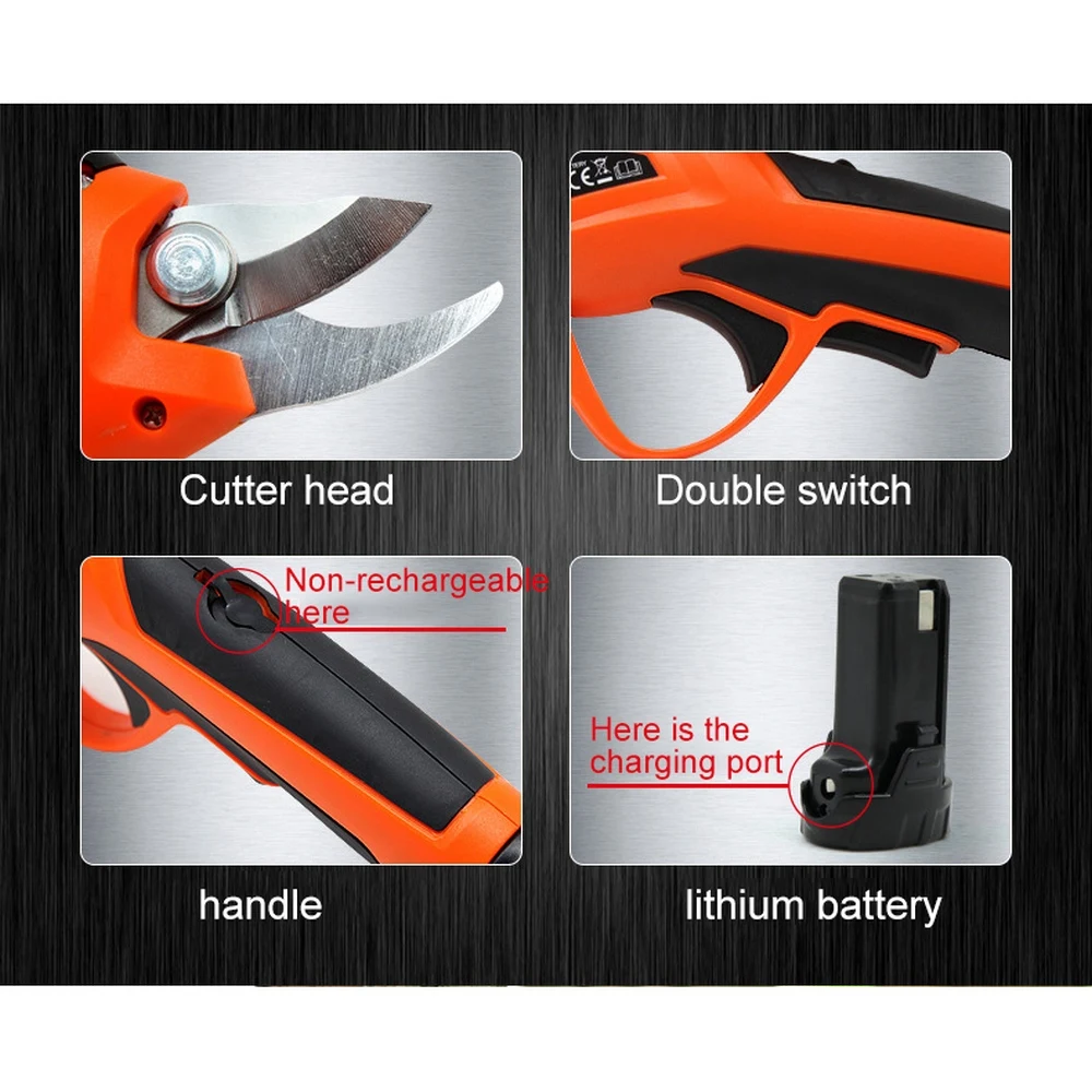 

Electric Pruning Knife Wireless 3.6V Lithium Battery Dry Branch Pruning Machine Orchard Scissor Garden Efficient Pruning Machine