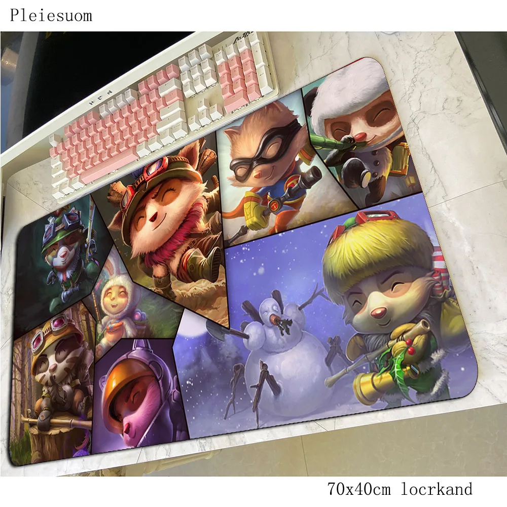 Teemo коврик для мыши в подарок на Хэллоуин компьютерный геймерский коврик для мыши 700x400x3 мм padmouse Большой Коврик Для Мыши Эргономичный гаджет коврики для офисного стола