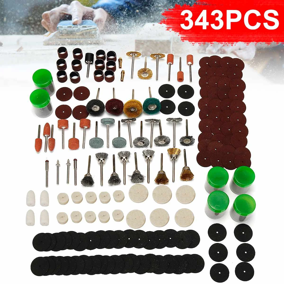 

343 шт. Dremel Мини электрическая дрель гравировальный станок аксессуары для электроинструмента работа по дереву полировка аксессуары