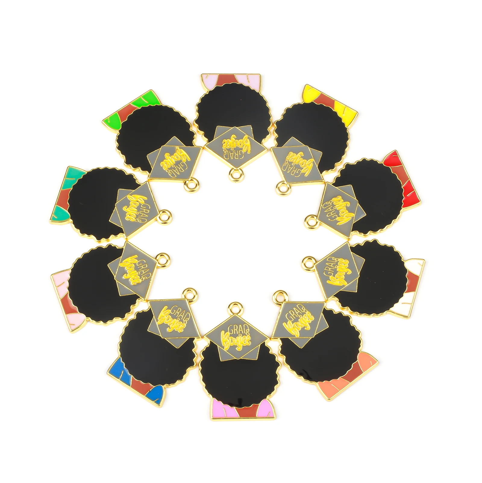 

10pcs Alloy Black Girl Charms BGR160-BGR163