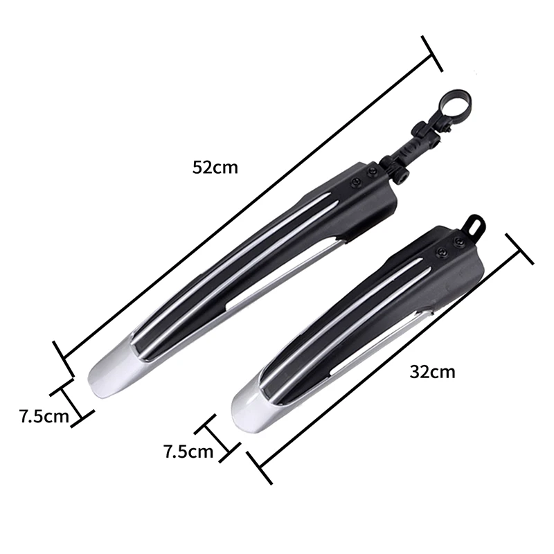 

Bicycle Fenders Bike Front Mudguard Adjustable Road Mountain Bike Bicycle Rear Mud Guards Mudguard Fenders Wings Mud Guard