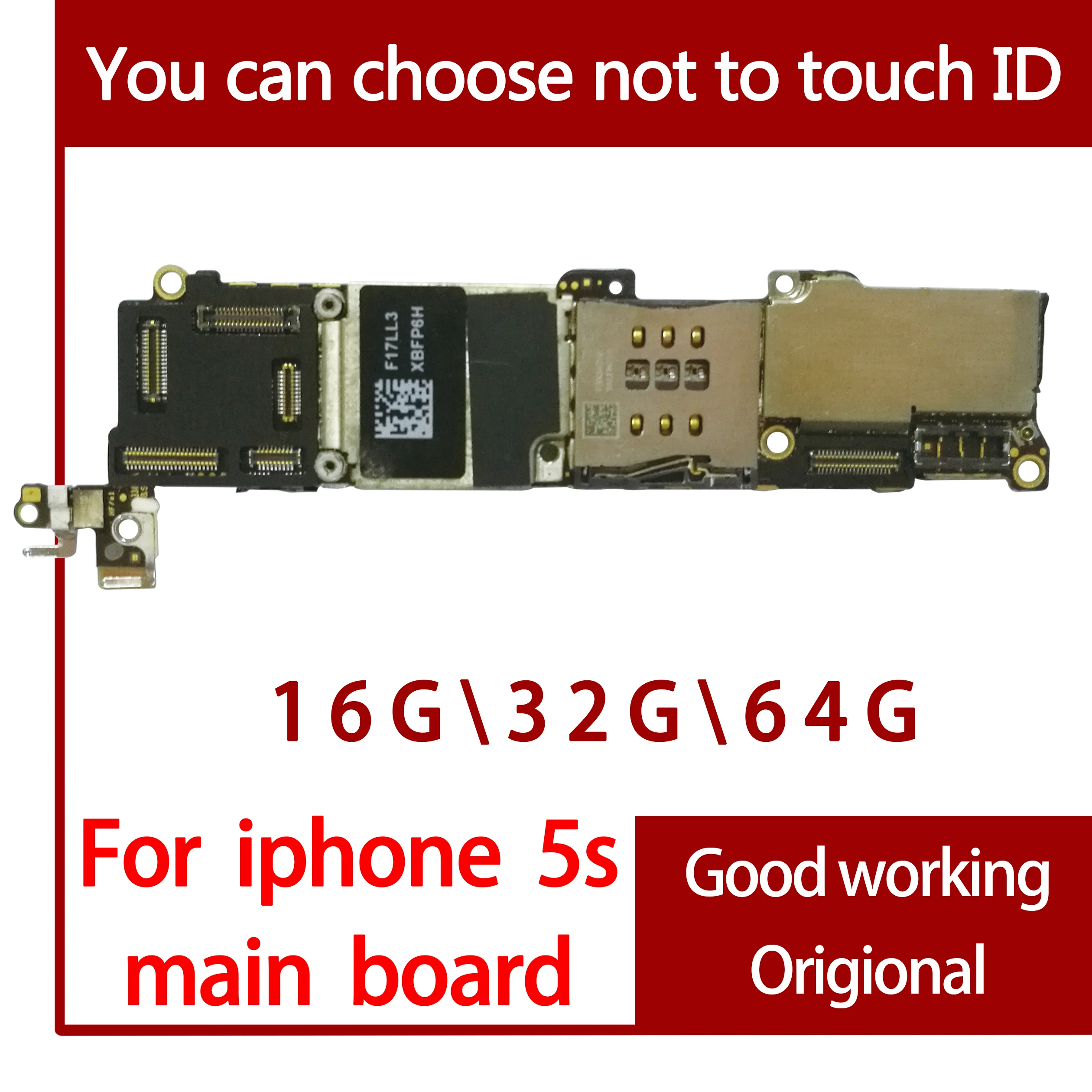 16 Гб/32 ГБ/64 ГБ для iphone 5s материнская плата с/без Touch ID, разблокирована для iphone 5s материнская плата с чипами